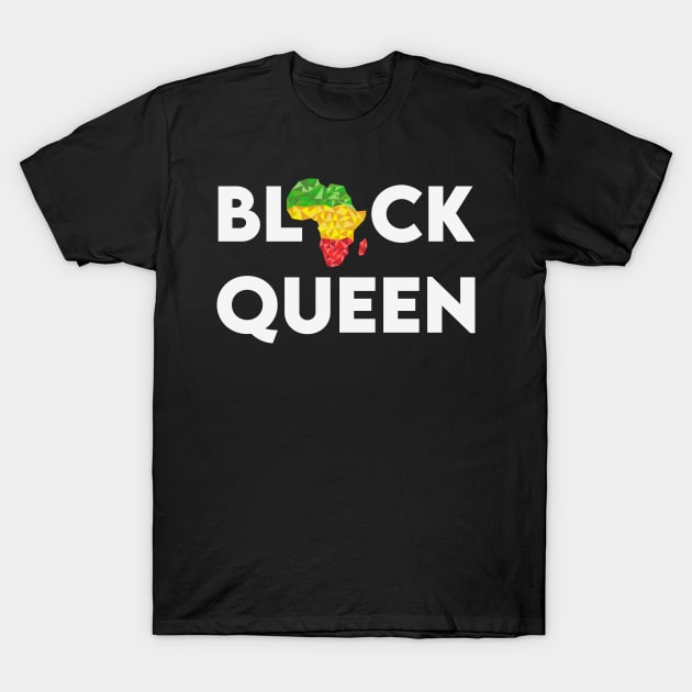 Black Queen, Black Women T-Shirt by UrbanLifeApparel